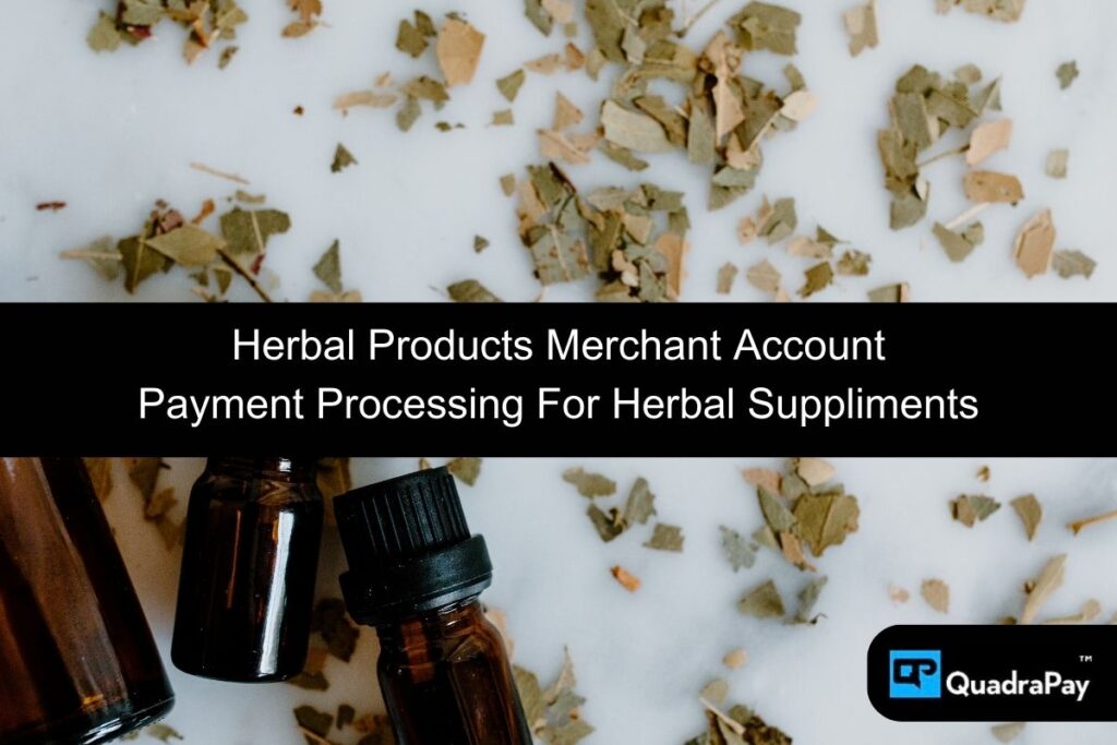 Representational image displaying the features of herbal supplement merchant account.